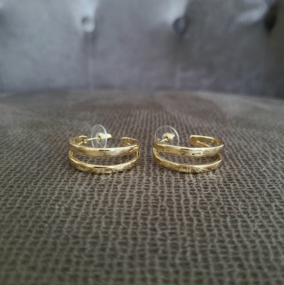 Kendra Scott "Zorte" Gold💛 Double✌Hoop Earrings - Picture 9 of 15